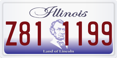 IL license plate Z811199