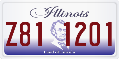IL license plate Z811201