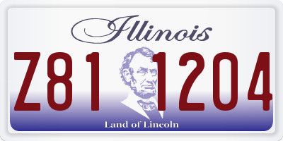 IL license plate Z811204