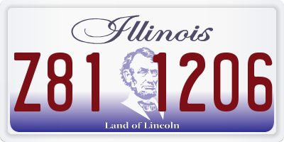 IL license plate Z811206