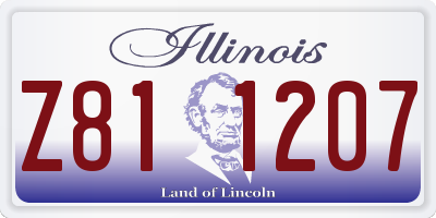 IL license plate Z811207