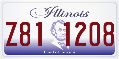 IL license plate Z811208