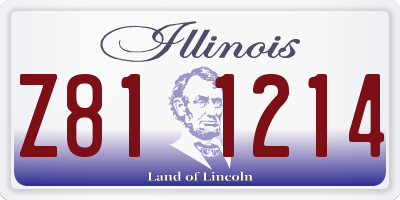 IL license plate Z811214