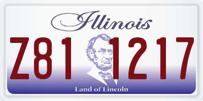IL license plate Z811217