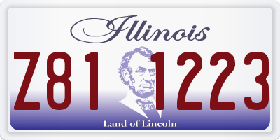 IL license plate Z811223
