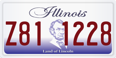 IL license plate Z811228