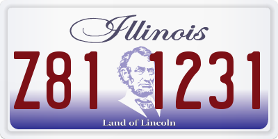 IL license plate Z811231
