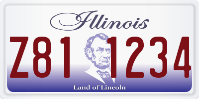 IL license plate Z811234