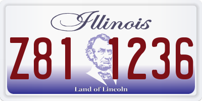 IL license plate Z811236