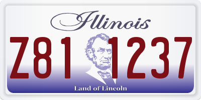 IL license plate Z811237