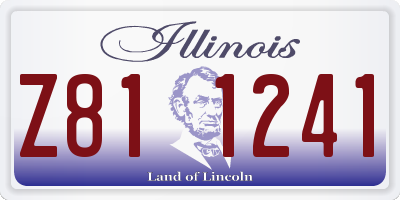 IL license plate Z811241