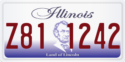 IL license plate Z811242
