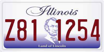 IL license plate Z811254