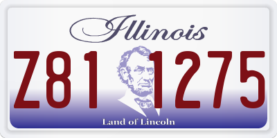 IL license plate Z811275