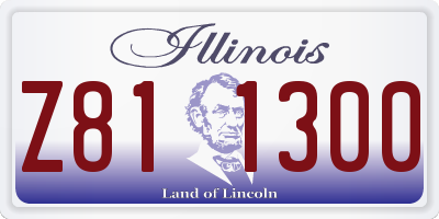 IL license plate Z811300