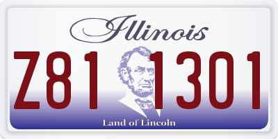 IL license plate Z811301