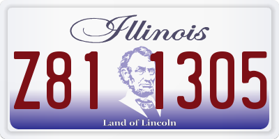IL license plate Z811305