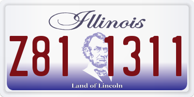 IL license plate Z811311