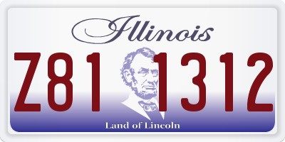 IL license plate Z811312