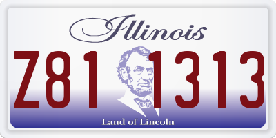 IL license plate Z811313