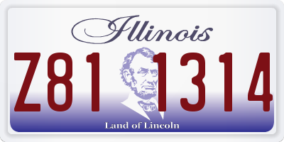 IL license plate Z811314