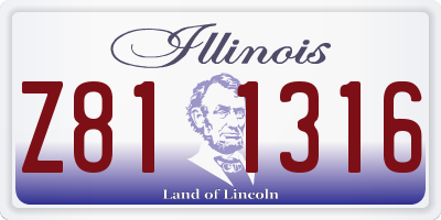 IL license plate Z811316