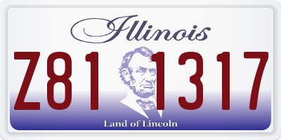 IL license plate Z811317