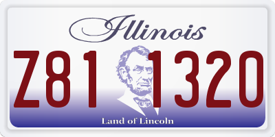 IL license plate Z811320