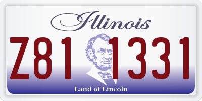 IL license plate Z811331