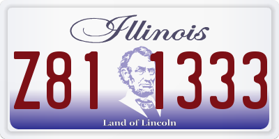 IL license plate Z811333