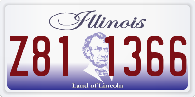 IL license plate Z811366