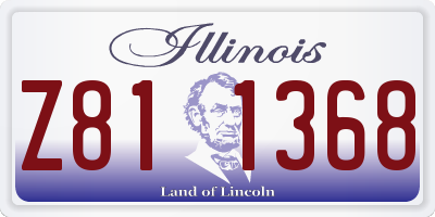 IL license plate Z811368