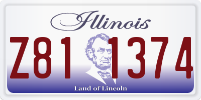 IL license plate Z811374