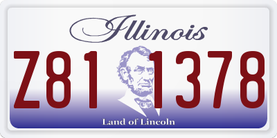 IL license plate Z811378