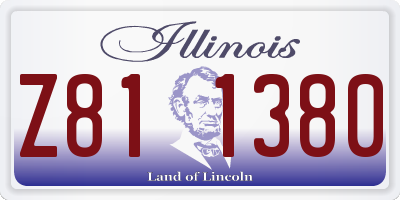 IL license plate Z811380
