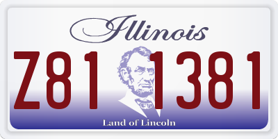 IL license plate Z811381