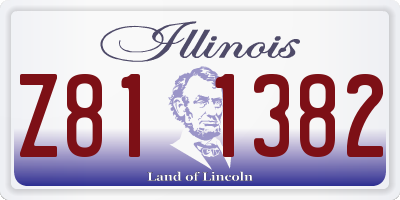IL license plate Z811382