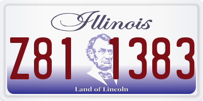 IL license plate Z811383