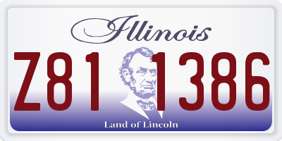 IL license plate Z811386
