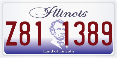 IL license plate Z811389