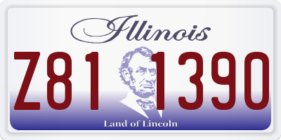 IL license plate Z811390