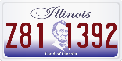 IL license plate Z811392