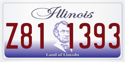 IL license plate Z811393