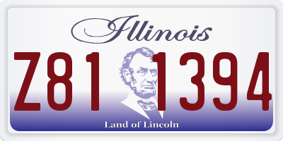 IL license plate Z811394