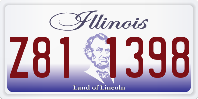 IL license plate Z811398