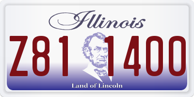 IL license plate Z811400