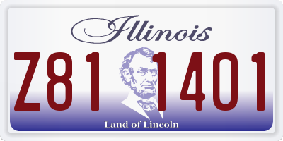 IL license plate Z811401
