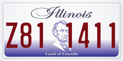 IL license plate Z811411