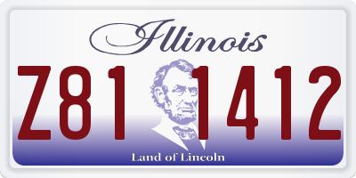 IL license plate Z811412
