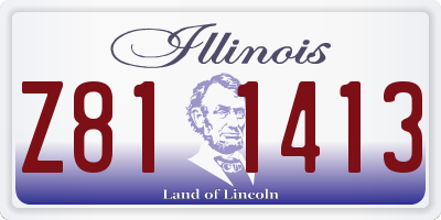 IL license plate Z811413